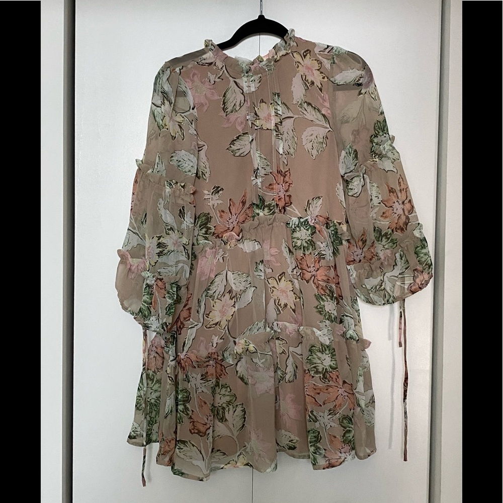 Here Comes The Sun Nude Floral Dress